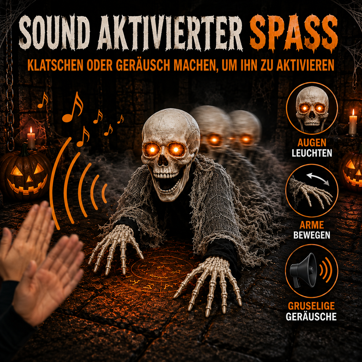 Krabbelndes Skelett