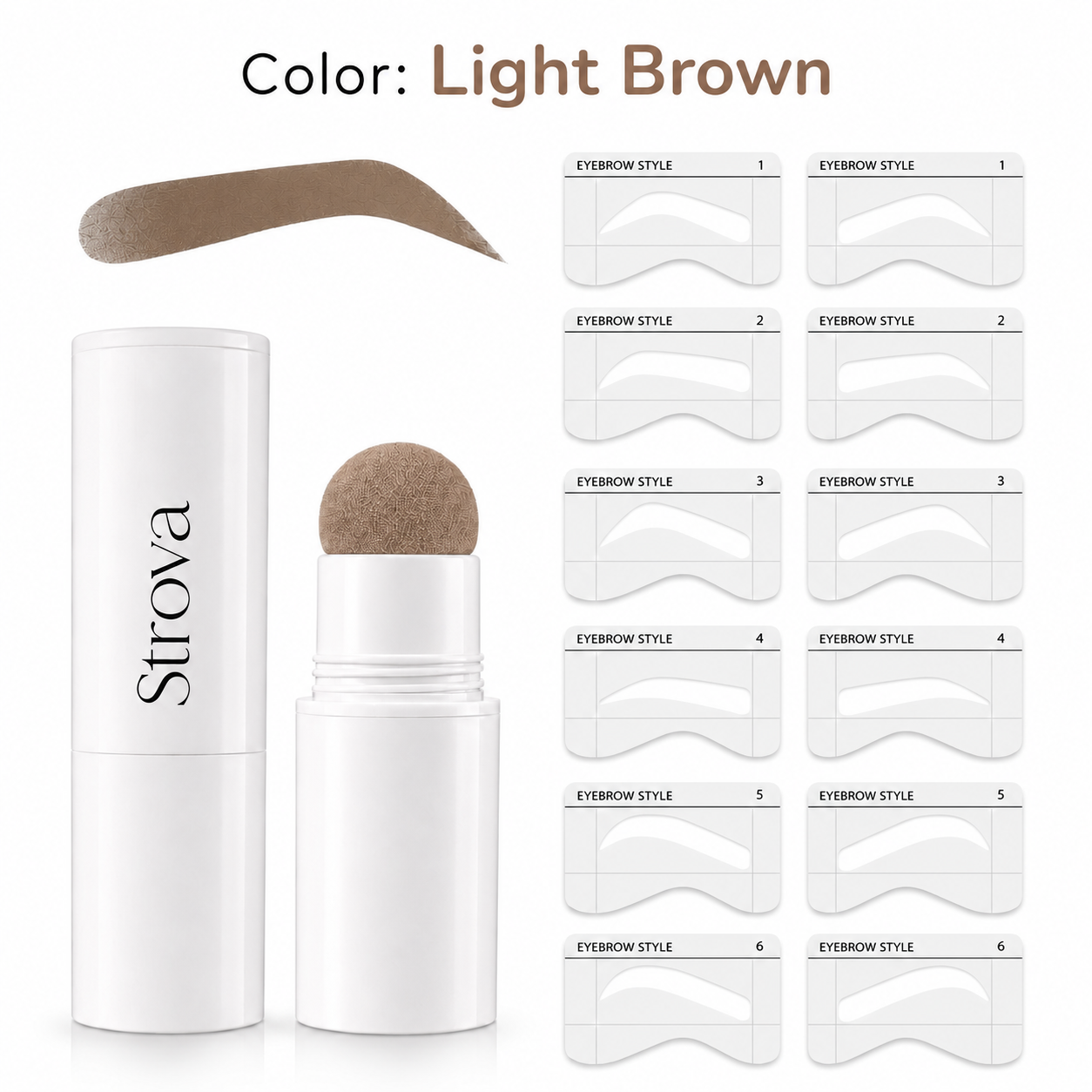 Strova Brow Stamp Kit — Perfect Brows in 10 Seconds