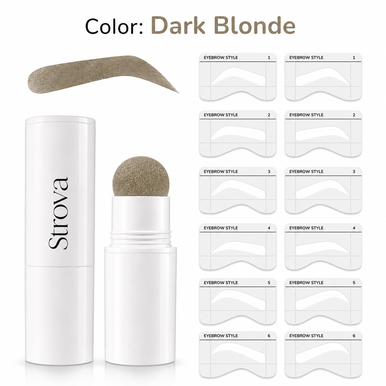Strova Brow Stamp Kit — Perfect Brows in 10 Seconds